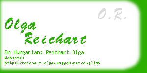 olga reichart business card